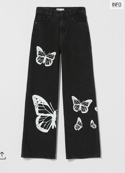 Jeans flair avec motifs bohèmes