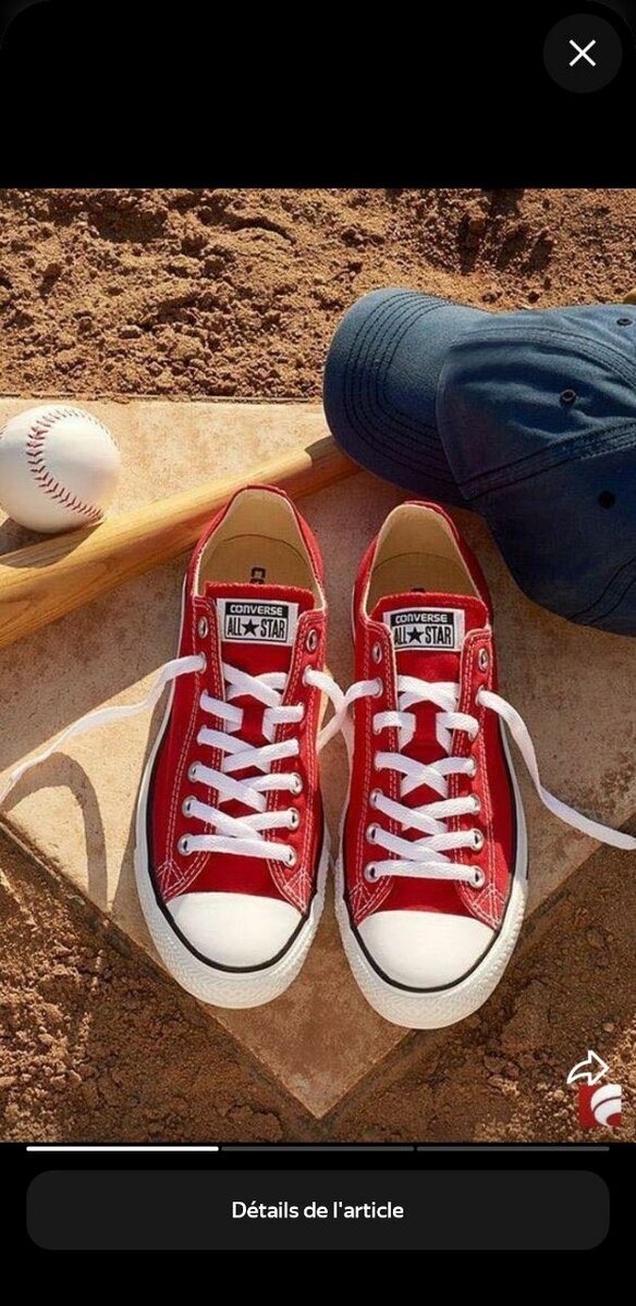 Converses rouges unisexes