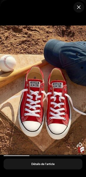 Converses rouges unisexes