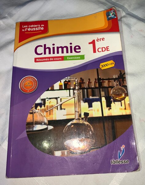 Chimie 1ère CDE Cahier