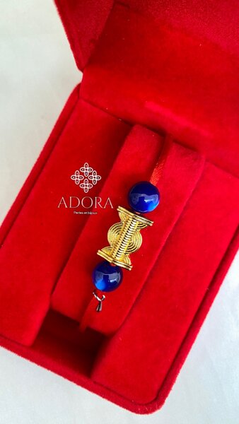 Bracelet élégant en perles bleues