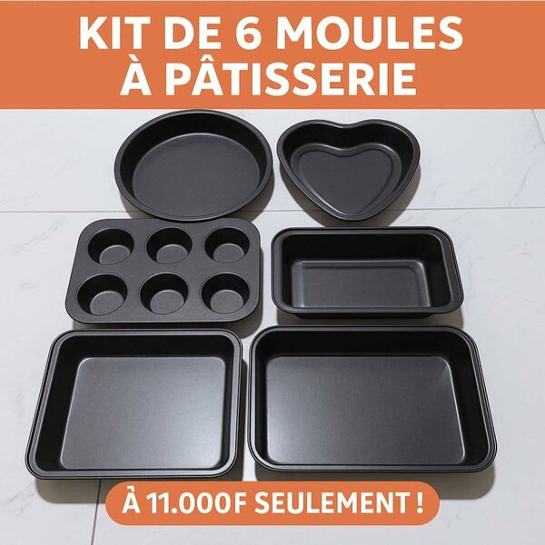 Lot de 6 moules Gâteau