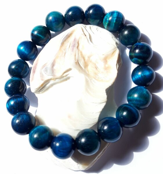 Bracelet œil de Tigre bleu