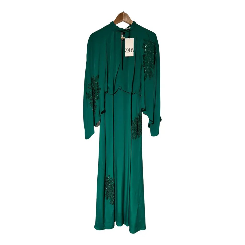 ZARA silk maxi dress S international size