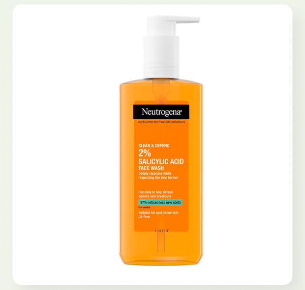 Neutrogena, Clear and Defend, 2% Salicylic Acid Face Wash