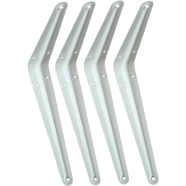 Equerres Consoles Acier Epoxy Blanc, 15 Cm X 20 Cm - Pour ét