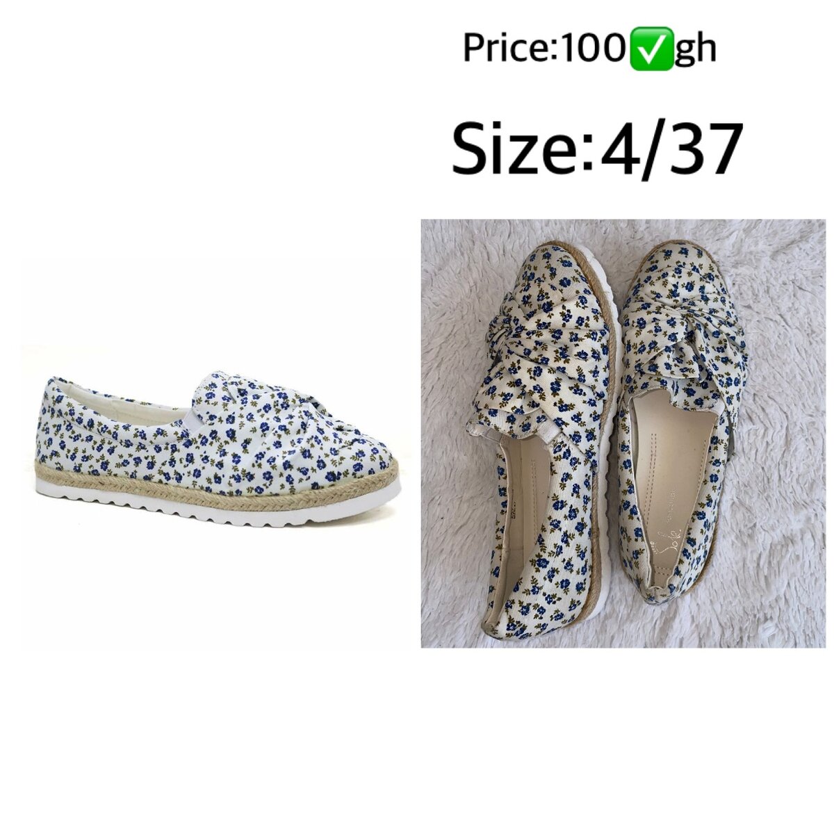 Floral down shoe