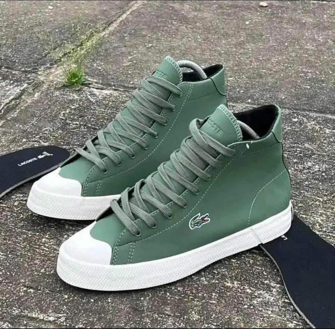 Baskets montantes Lacoste vertes