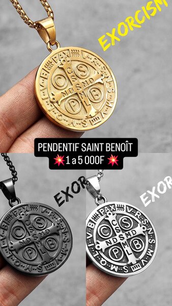 Pendentif Saint Benoît Exorcisme