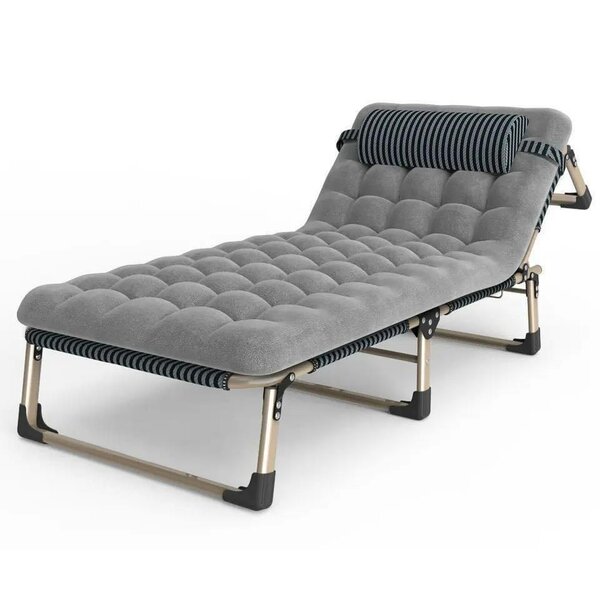 Lit simple pliant avec matelas souple,