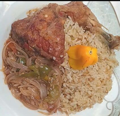Riz vermicelles au poulet