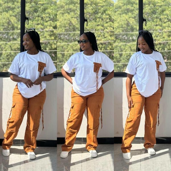 Women's 2-piece suit, T-shirt and pants