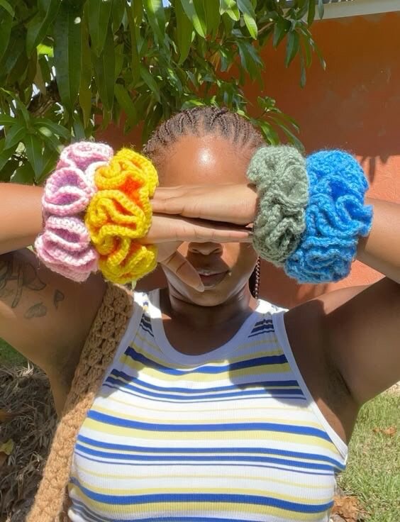 Schrunchie en laine