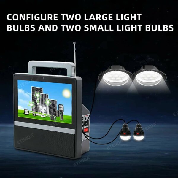 Tv solaire rechargeable 10"