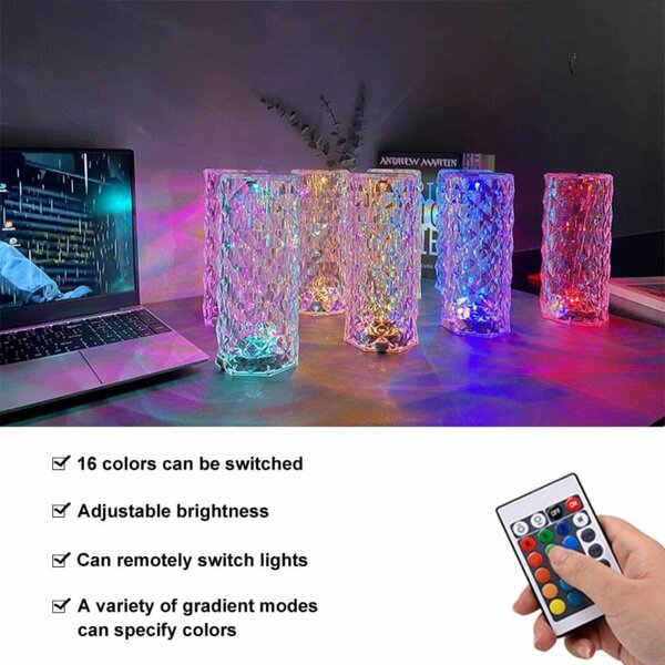 LED Table Lamb - RGWB Colors