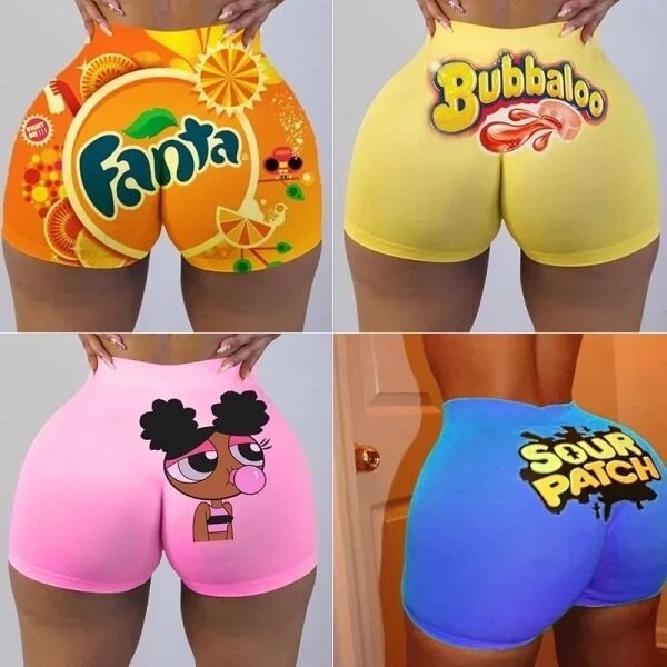 4 pieces women biker shorts