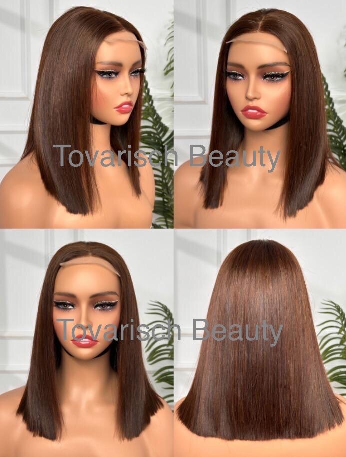 Louisa - burgundy layered bob wig