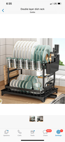 Double layer dish rack