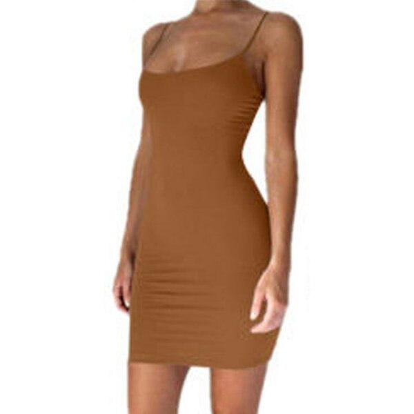 Robe moulante chocolat