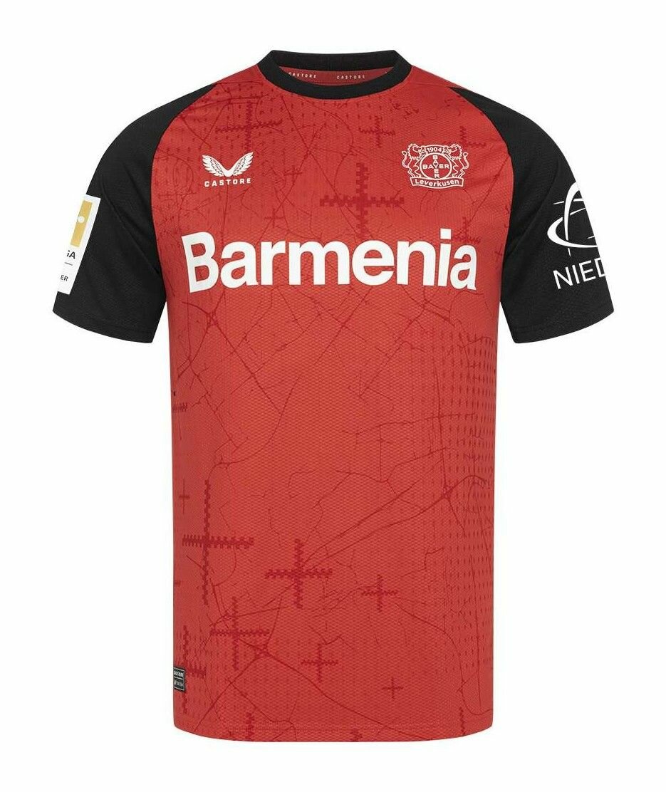 Maillot de football rouge et noir