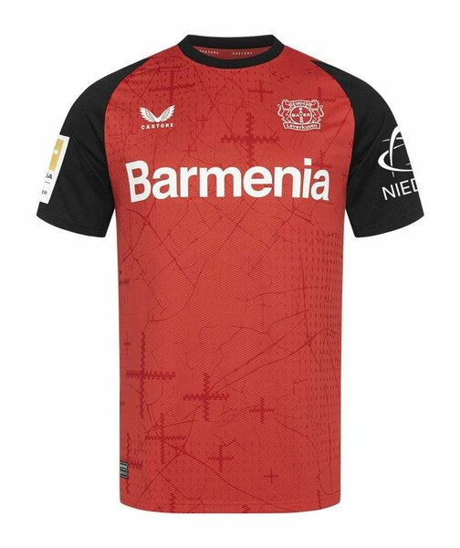 Maillot de football rouge et noir
