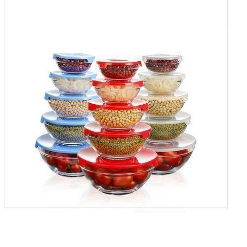 Set de bols en verre avec couvercle