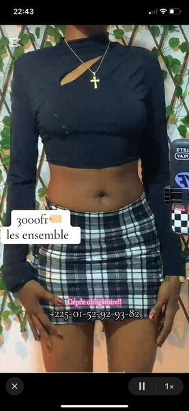 Ensemble jupe crop top