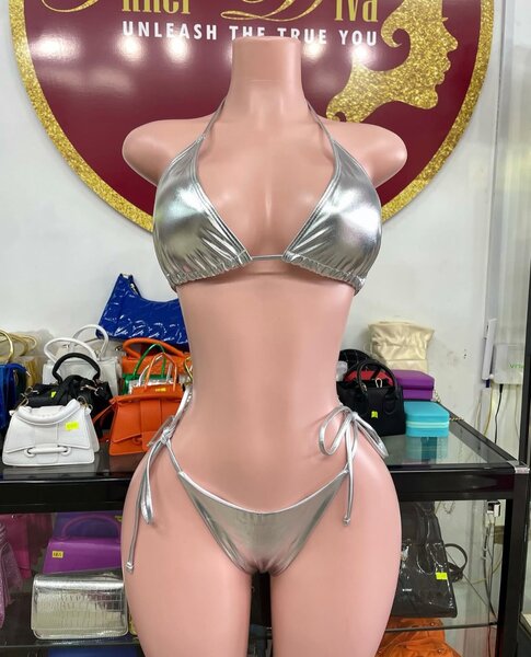 Gray swimming suit