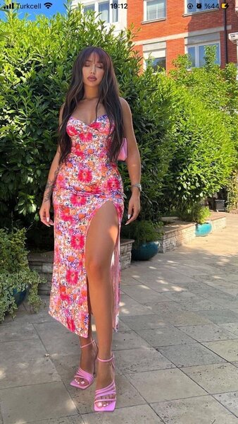 Dress with slit