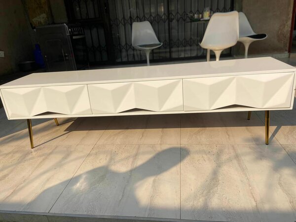 White tv stand 