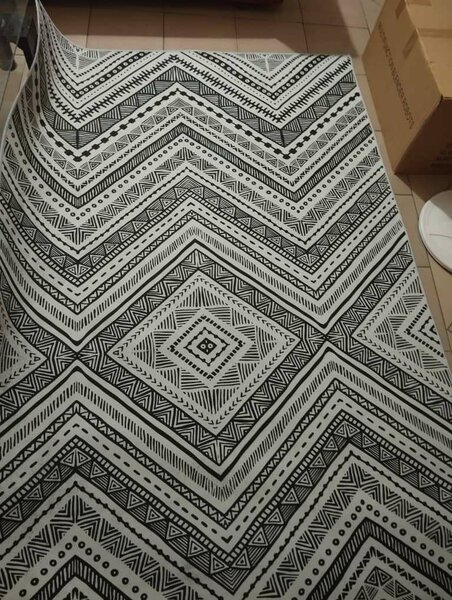 Tapis Boho Noir et Blanc