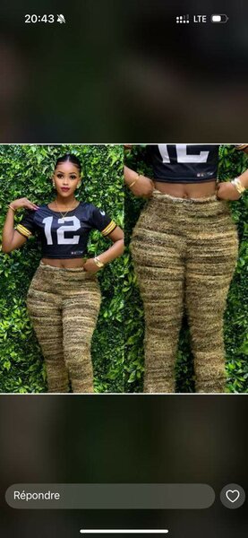 Pantalon tricoté tendance