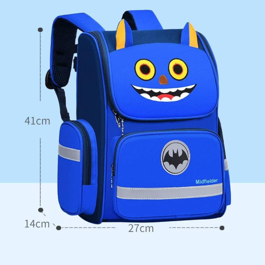 Cartable enfant monstre bleu