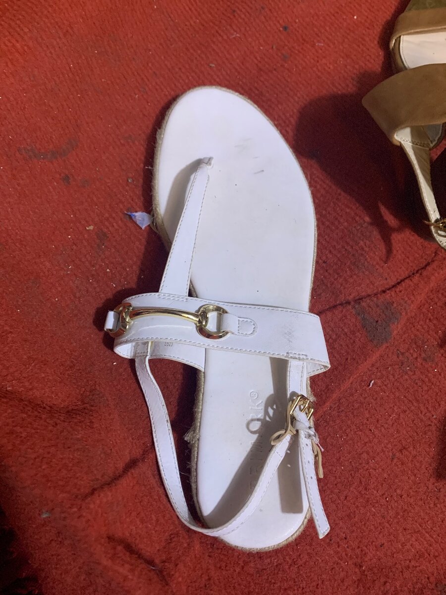White sandals