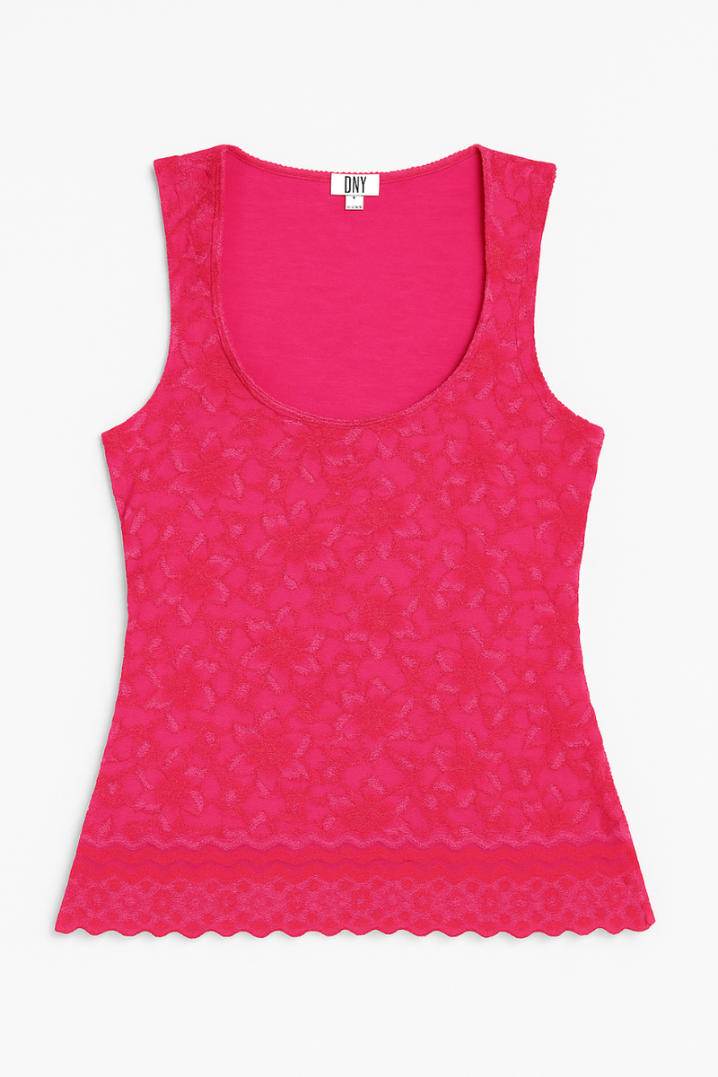 Debardeur en dentelle rose