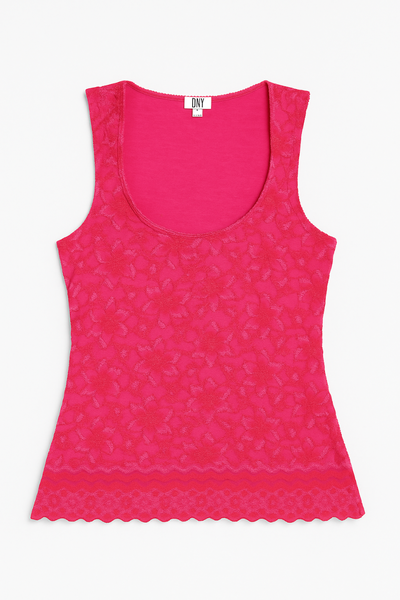 Debardeur en dentelle rose