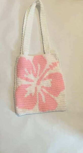 Sac à main crocheté floral