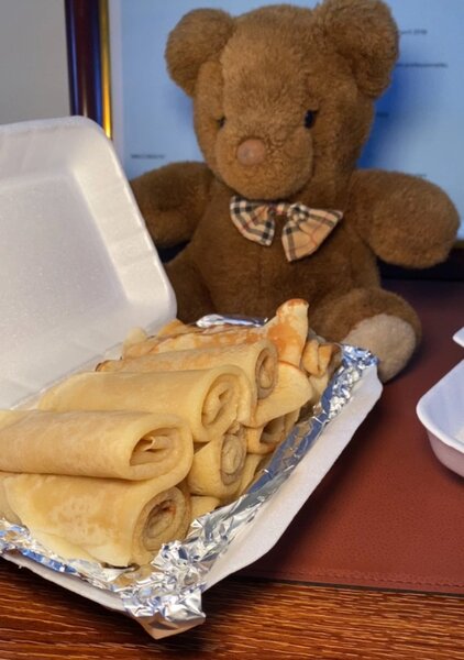 Crêpes délicieuses en boîte