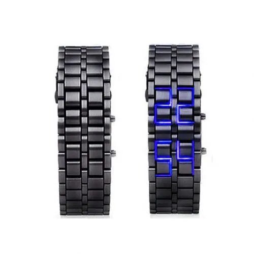 Montre Lava Numérique Métal-Noir / Bleu