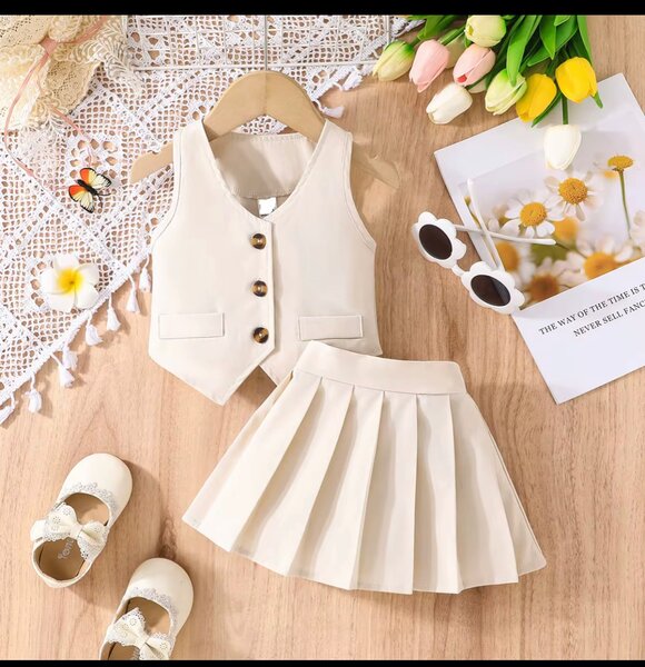 Jupe kaki+ gilet