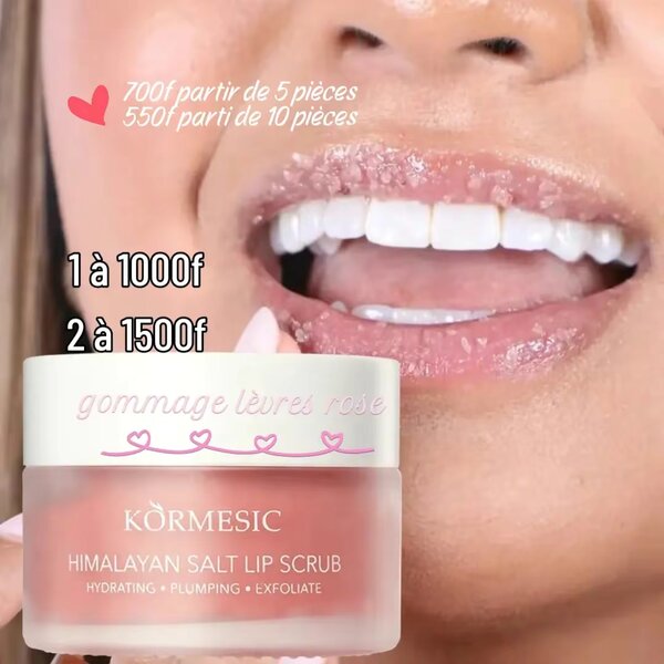 Gommage lèvres rose