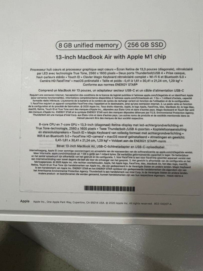 MacBook air m1 2020