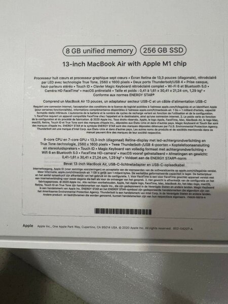 MacBook air m1 2020