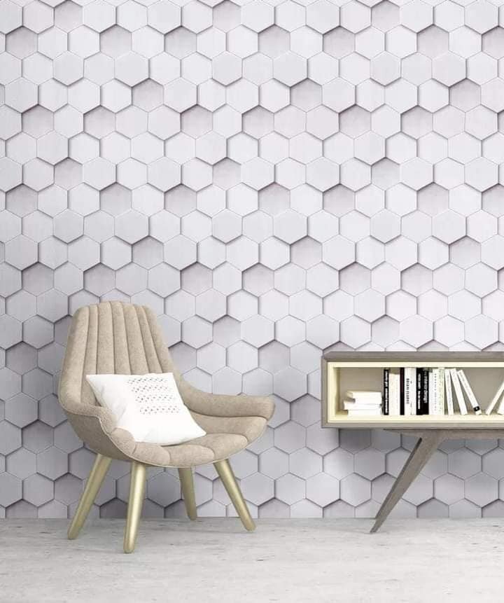 Papier peint autocollant 3D blanc