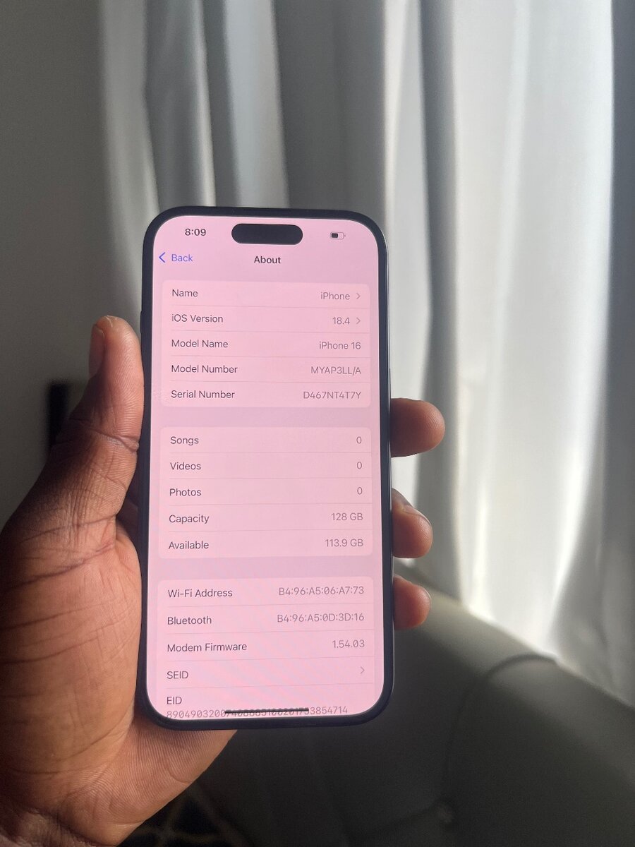 IPHONE 16,eSIM unlocked 128GB