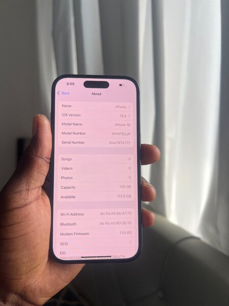 IPHONE 16,eSIM unlocked 128GB