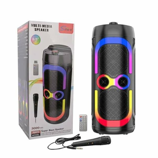 Haut-parleur Bluetooth lumineux sans fil pour karaoké audio