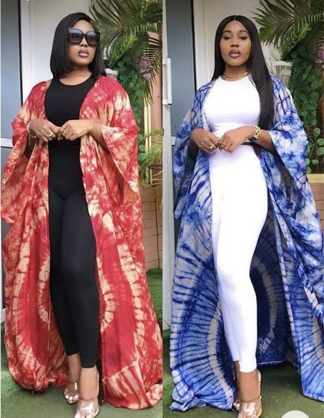 Kimono long tie-dye femme