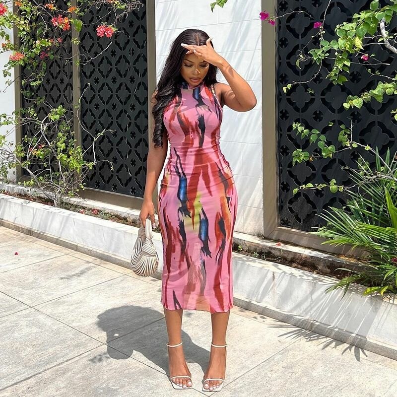 Mixed colour dress