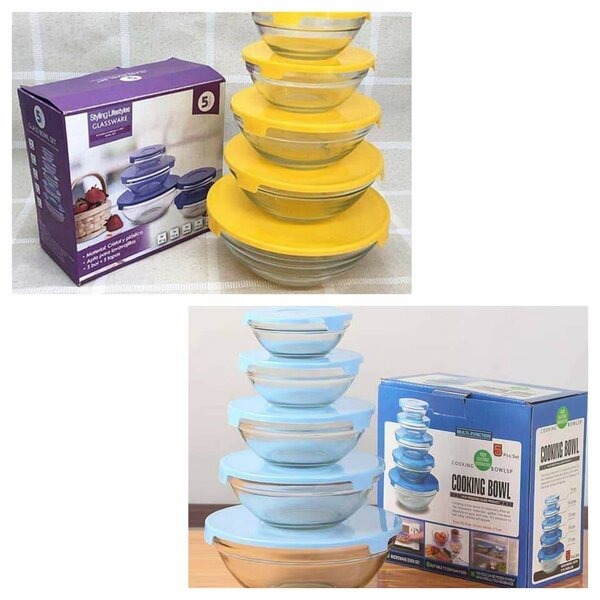 5 in 1 glass bowl